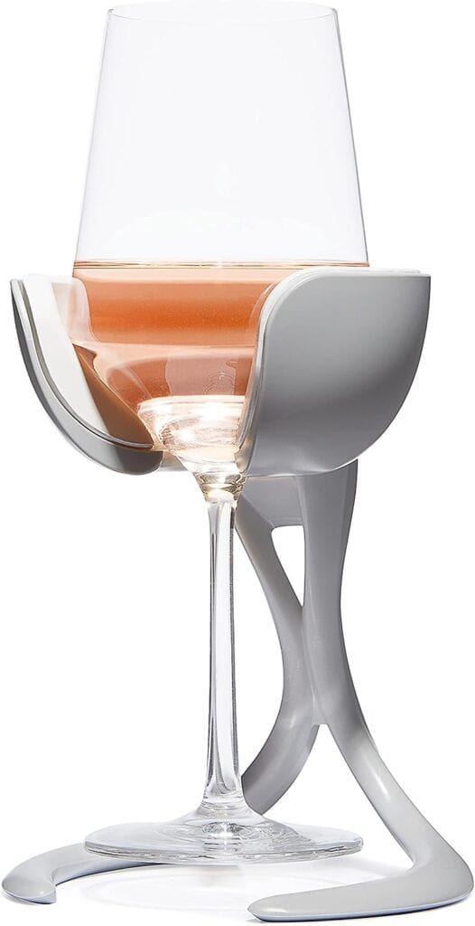 VoChill Stemmed Wine Glass Chiller | Keep the Chill Without Giving Up Your Glass | New Wine Accessory | Separable Refreezable Chill Cradle | Actively Chills Stemware | Stone, Single VoChill VoChill Stemmed Wine Glass Chiller | Keep the Chill Without Giving Up Your Glass | New Wine Accessory | Separable Refreezable Chill Cradle | Actively Chills Stemware | Stone, Single VoChill